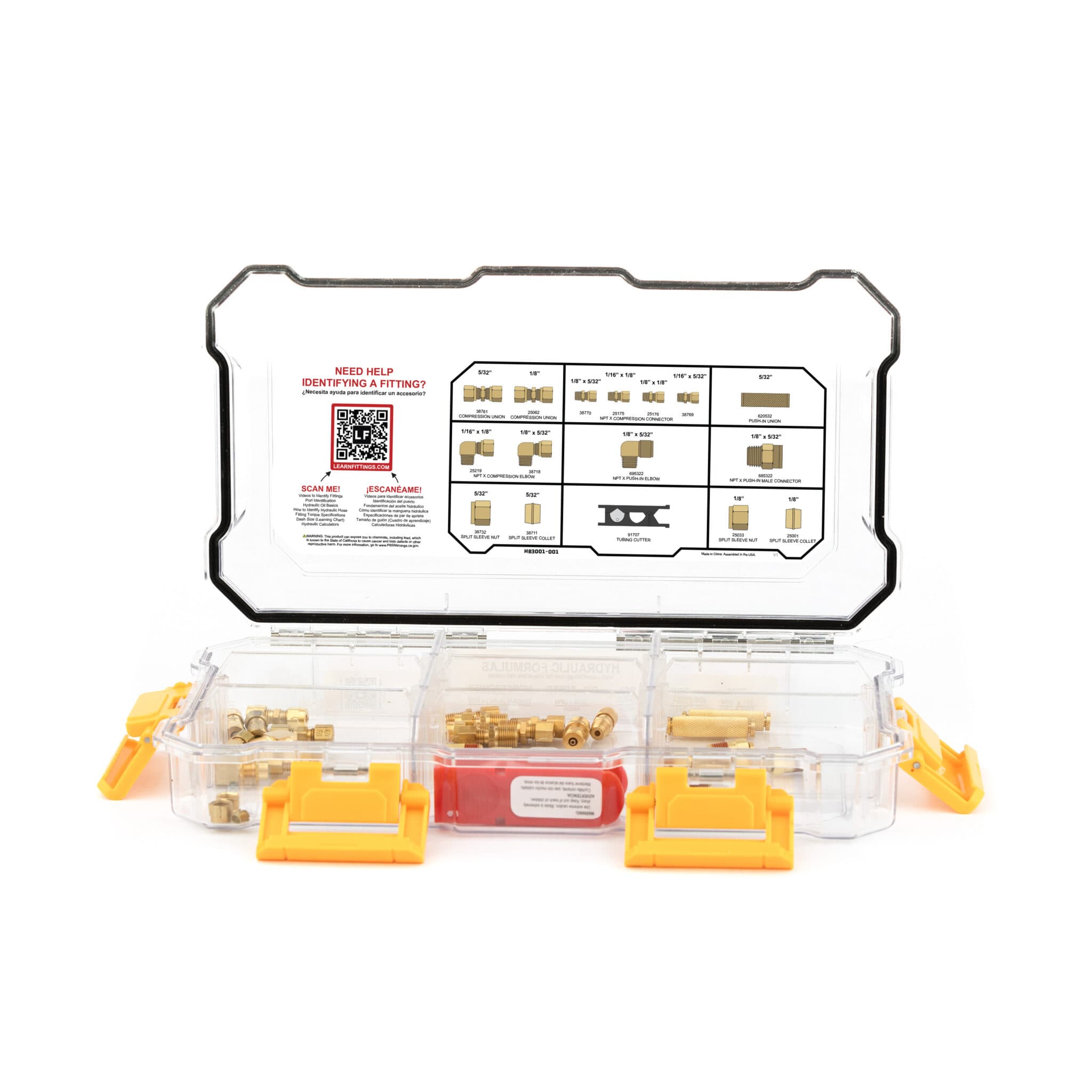 HoseBox Air Transmission Shifter Repair Pack | 34-Piece D.O.T Brass Fittings Kit